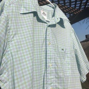 Mens Lacoste Short Sleeve Button Front Shirt